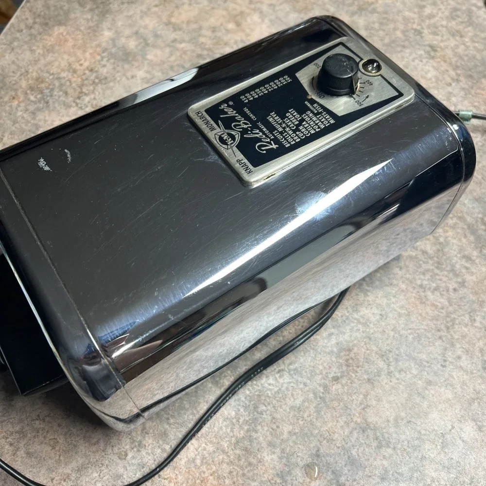 Vintage‎ Knapp Monarch Redi-Baker Chrome Cooker Baking Countertop Oven Tested